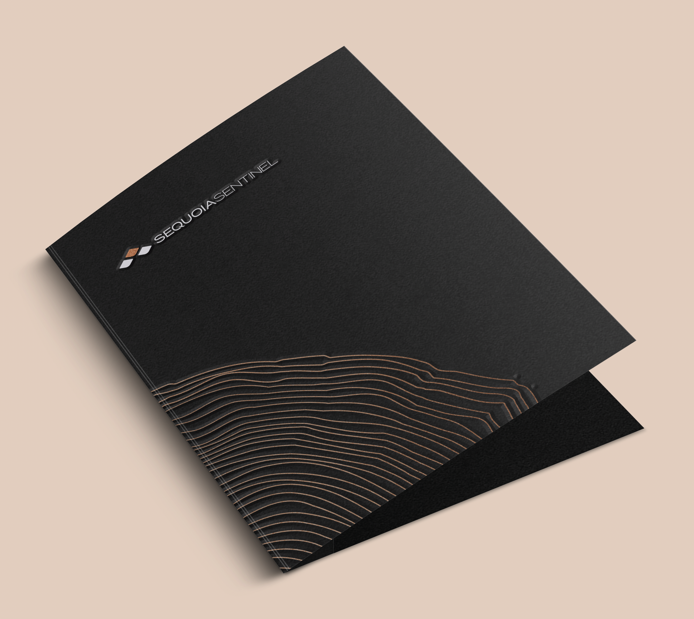 Sentinel Linen folder with single scored spine and two pockets