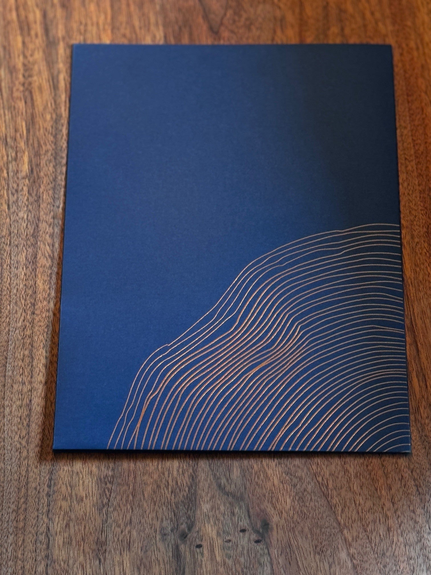 Sequoia Linen folder with single scored spine and two pockets.